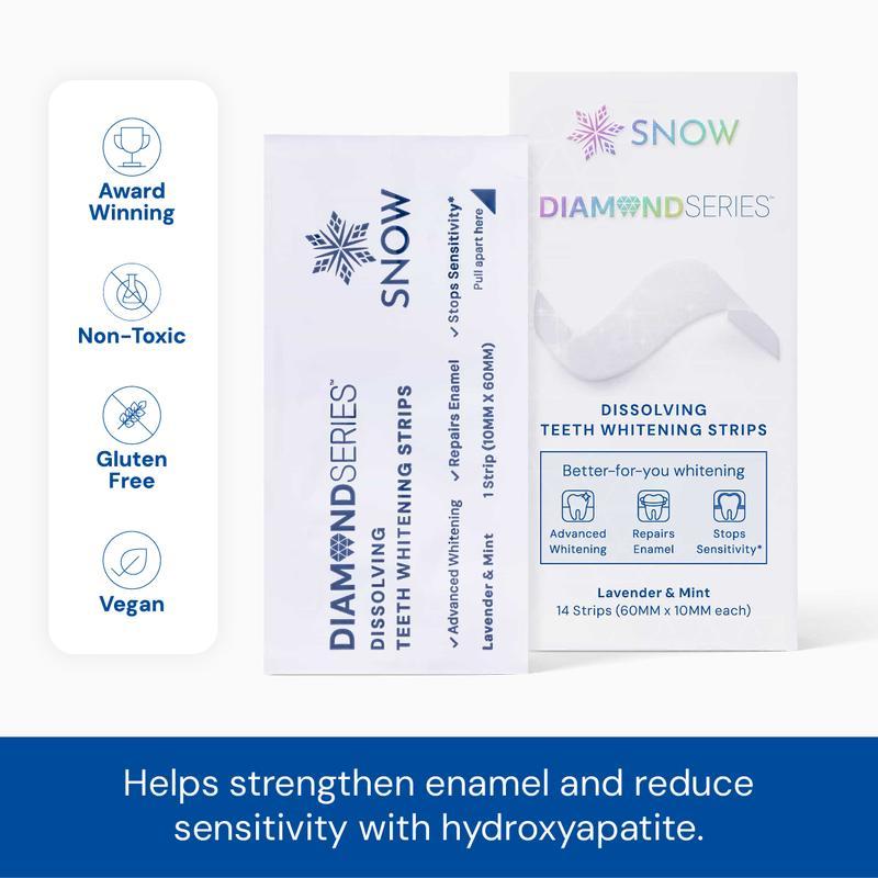 3PACKS!!! SNOW Diamond Teeth Whitening Strips | Gentle & Enamel Safe White Strips for Teeth Whitening | at-Home Dental Hygiene & Tooth Care for a White Smile