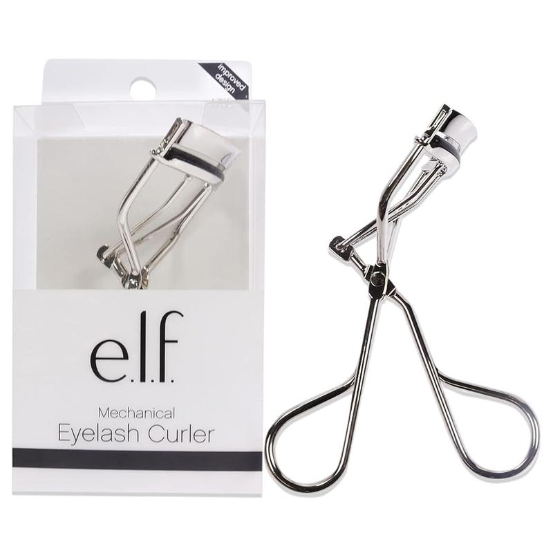 E.L.F. Mechanical Eyelash Curler with Silicone Rubber Pads for Natural Looking Lashes Makeup Mascara Cosmetic