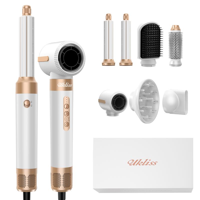 Air Styler 7 in 1 Hair Dryer Set,Multifunctional 110000rpm High-Speed Brushless Noise-Reducing Comb Hair Dryer Automatic Curler Straightener Hot Air Brush,Ideal For Mother's Day Gifts, Valentine's Day Gifts, Boyfriend Gifts