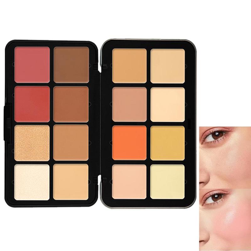 16 Color Matte Concealer Palette, Multi-functional Long Lasting Concealer Palette, Facial Makeup Product for Women