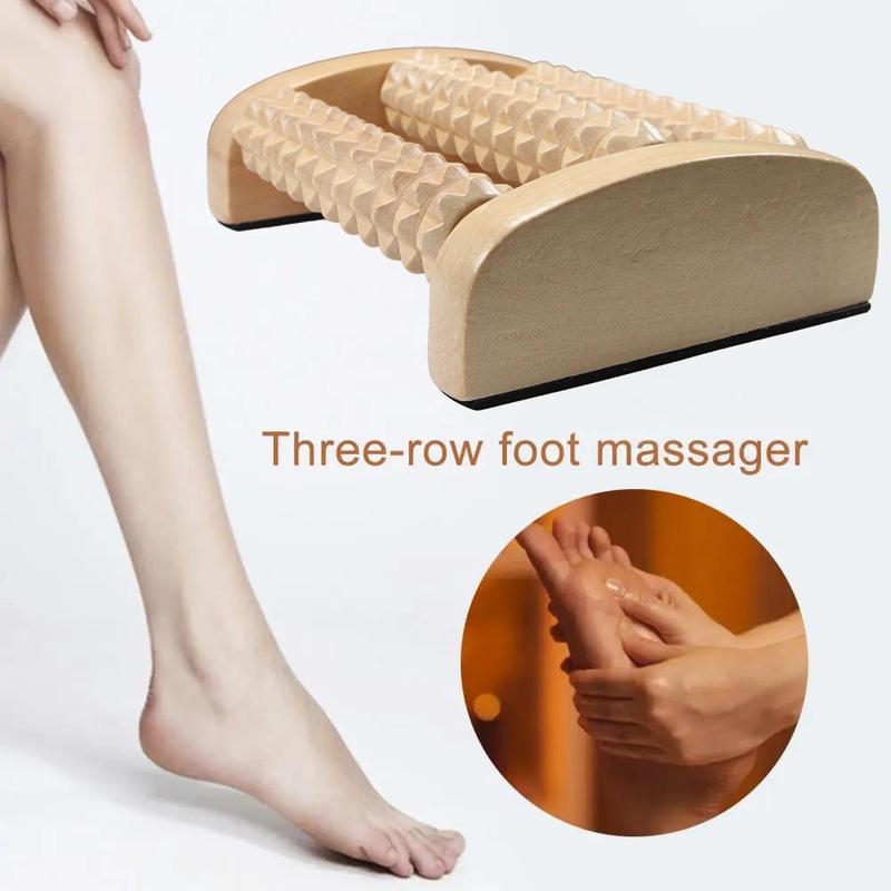 Wooden Foot Massage Roller, Professional Grooved Muscle Massage Tool, Natural Wood Massage Tool for Foot Muscle Massage Relaxation