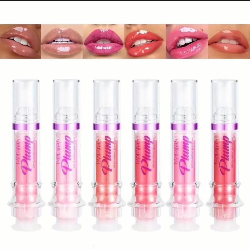 Plumper Glossy Lipstick, Lifter Gloss, Volumizes, High-Shine, Plump& Pout Peppermint Oil Lipgloss Lip Plumper Cosmetic Lip Care