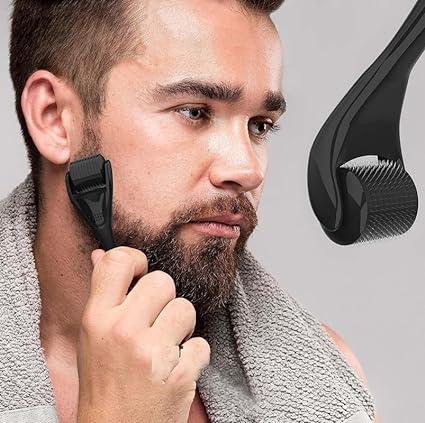 Christmas Gift, Beard & Hair Growth Roller & Massager, 1 Piece Xmas Titanium Needle Beard & Hair Growth Stimulator, Manual Beard Roller, Hair Care Tool For Men & Women New Year Gift Body Care Comfort