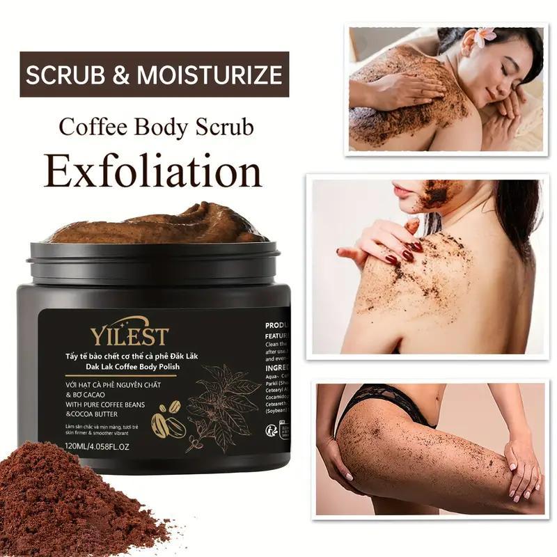 Coffee Extract Body Scrub, Deep Pore Cleansing & Exfoliating Body Scrub, Nourishes & Brightens Skin, Paraben-free for All Skin Types