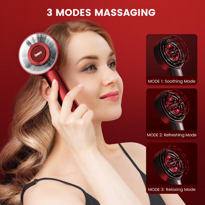 [BLACK FRIDAY] Breo Scalp Massager Hair Growth Stimulator Hair Oil Applicator Oil Dispenser Waterproof Head Massager Hair Oil Massaging Hair oiling 850nm Red Light Therapy Comfort