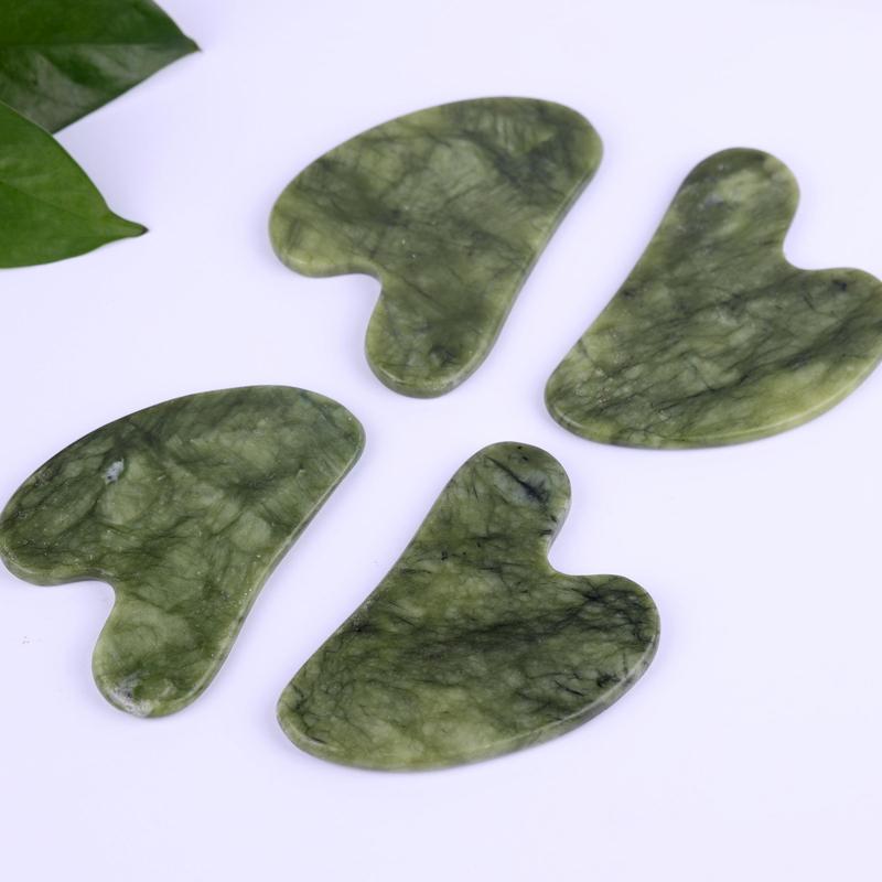 Natural Jade Stone Gua Sha Board, Heart Shaped Facial Massage Tool, Halloween Face Massage Tool for Women, Skin Care Tool for Face, Body, Hand, Foot, Christmas Gift