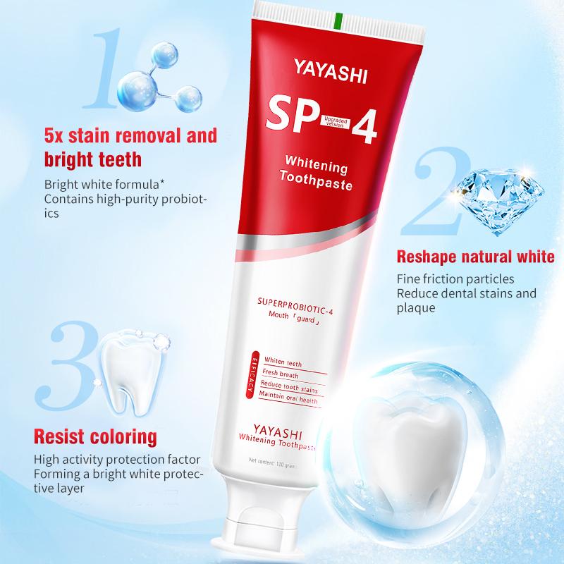 SP-4 Toothpaste Oral Health Management, Fresh Breath，Colour Corrector - Tooth Stain Concealer, Teeth Brightening Booster healthy toothpaste pasta dental