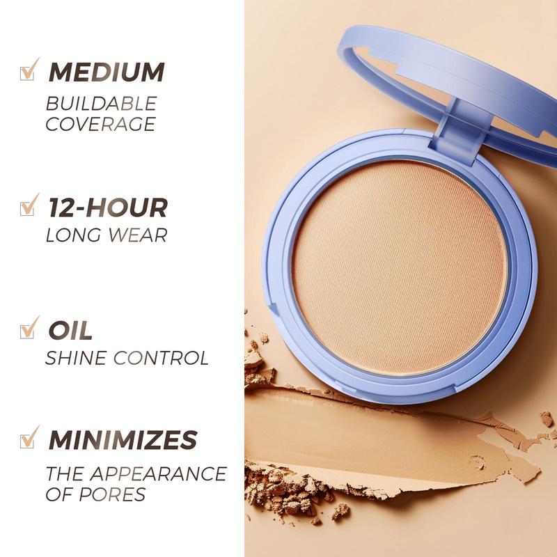 Summer Oil Control Flawless Makeup Setting Powder, Lightweight Face Powder Makeup & Finishing Powder, Lasting Matte Pressed Powder for Music Festival, Setting Powder, Best Pressed Powder, Fall Gift, Tienda En Tiktok