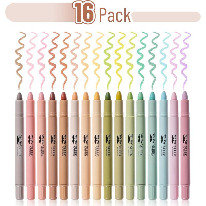 Gel Highlighter Set, 16 Pack, Assorted Colors, Bible Highlighters No Bleed Gift Set, No Bleed Highlighters, Bible Highlighter, Gel Highlighters for Bibles, Highlighter