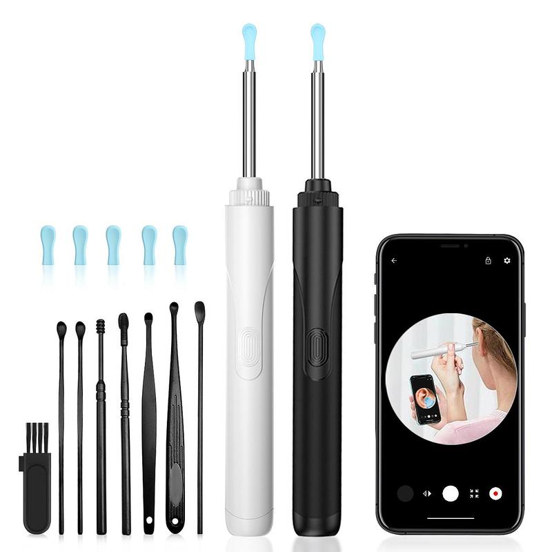 Intelligent Visual Ear Scoop, 1 Box Ear Wax Removal Tool, Ear Cleaner with Camera, Ear Wax Removal Kit with Accessories for iPhone, iPad, Android Phones