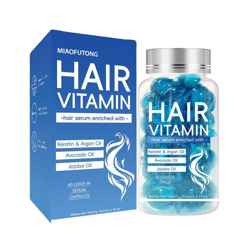 Hair Vitamin Capsule, 40pcs box Moisturizing Hair Serum for Women & Men, Deep Moisturizing Hair Care Product for Daily Use, Christmas Gift