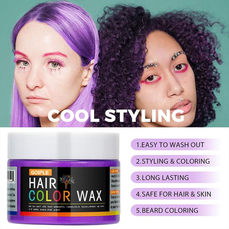 Temporary Hair Color Wax, Long-lasting Safe DIY Hair Color Cream, Easy To Wash Hair Dye Mud, Daily Party Cosplay Men & Women, Christmas, Christmas Gift