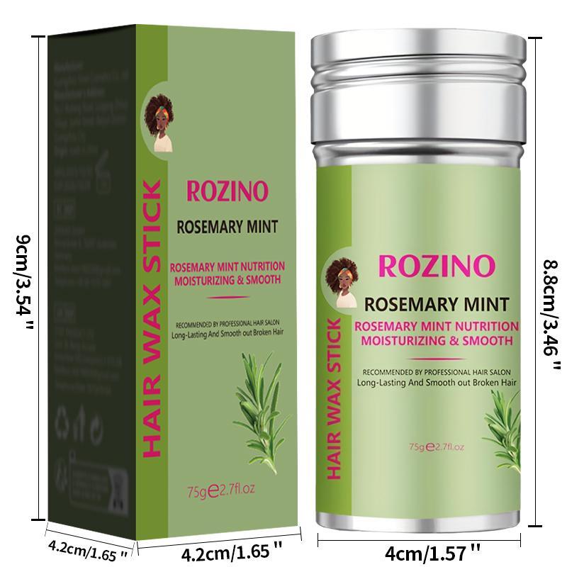 75g Rosemary Mint Hair Wax Stick, Hair Taming Wax Stick, Fizz Smoothing Product for Women & Men, Summer Gift