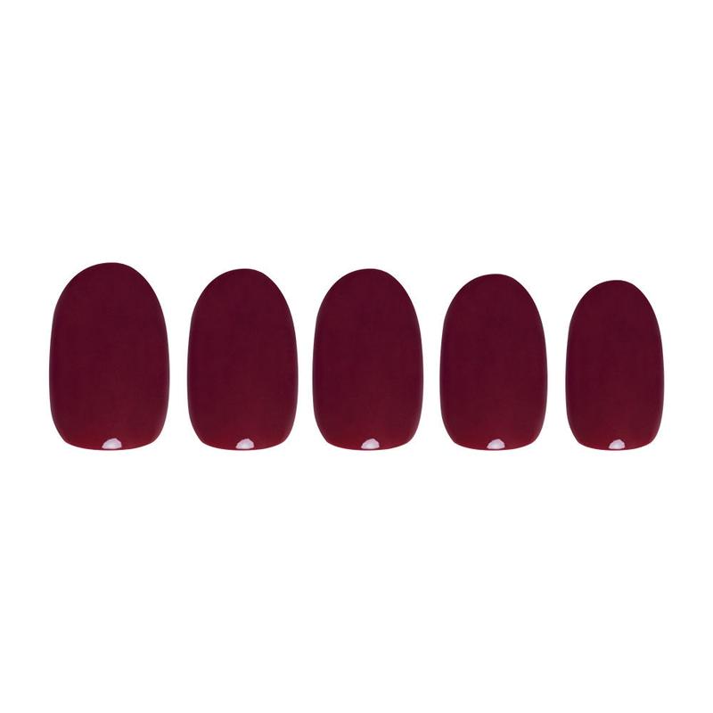 Glamnetic | Berry Maroon Glossy Short Round Press-on Nails Nail Art Nail Care Manicure