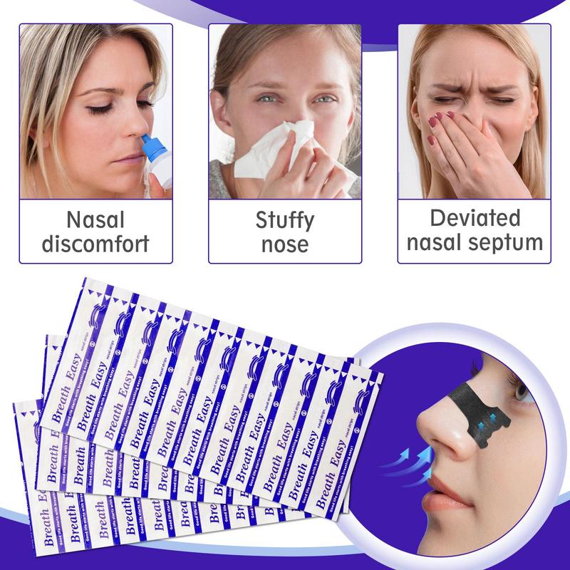 Nasal Strips, 30pcs box Durable Multi-functional Nasal Dilator, Sleep Nose Mask, Relieve Nasal Congestion, Snoring, Breathe More Smoothly