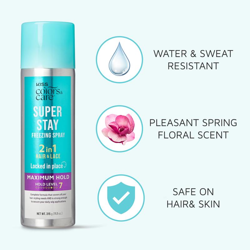 KISS Colors & Care Super Stay Freezing Spray - Maximum Hold