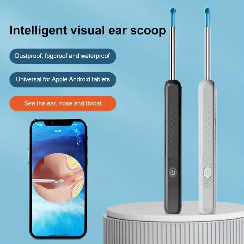 Ear Wax Removal Tool, 1 Set High-resolution Camera with 360° Angle Of View and 6 Led Lights, Allow To Clearly See Every Corner Of Ear Canal,