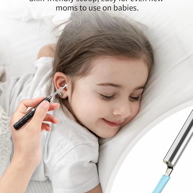 Ear Wax Removal Tool with Camera and Light - 1080P Ear Cleaner Kit for iOS & Android, Includes 6 Spoons for Safe and Effective Cleaning.  FSA HSA Eligible, Perfect Ear Cleaning Solution in Sleek Black Design!