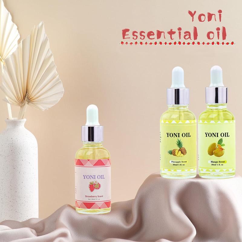 3 Packs Yoni Oil for Women,  Feminine Oil Intimate Deodorant for Women, Eliminates Odor and Ph Balanced, Feminine Serum Made with Pure  Essential Oils (1 fl oz 30 ml)