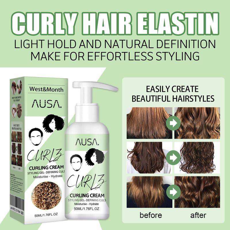 Curly Elastin Cream, 1 Count Long Lasting Moisturizing Hair Styling Product For Women & Girls