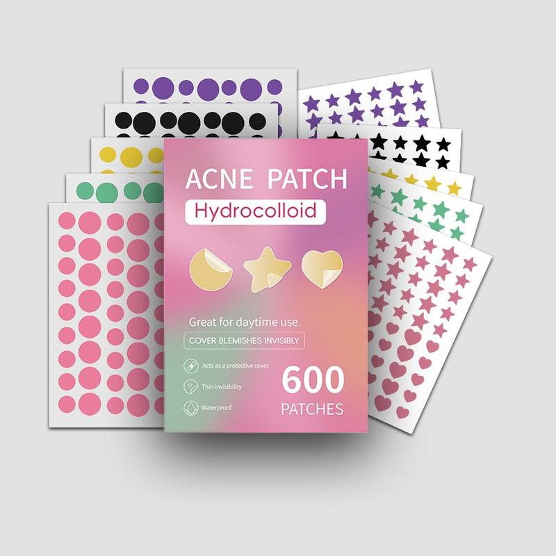 Hydrocolloid Acne Cover Patch, 600pcs box Invisible Acne Patches, Daily Skincare Product for Acne, Acne Clearing Products