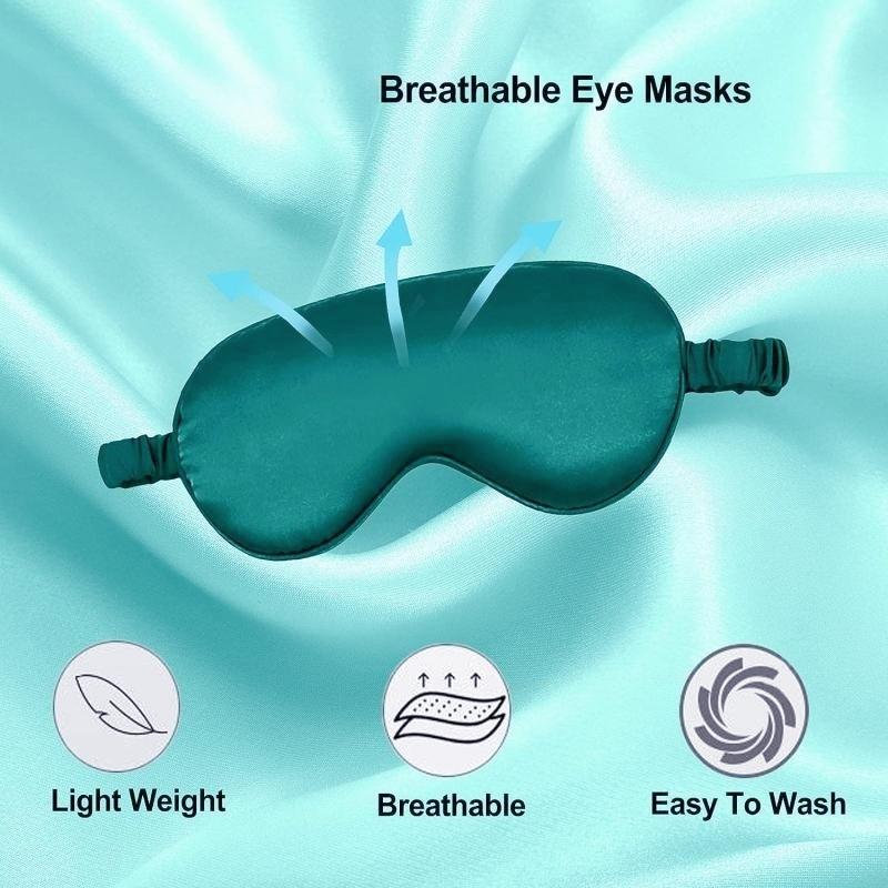 Soft Imitation Silk Sleep Mask, 1 Count Reusable Sleep Eye Cover, Soft Eye Mask For Sleeping Travel Yoga & Nap, Christmas Gift