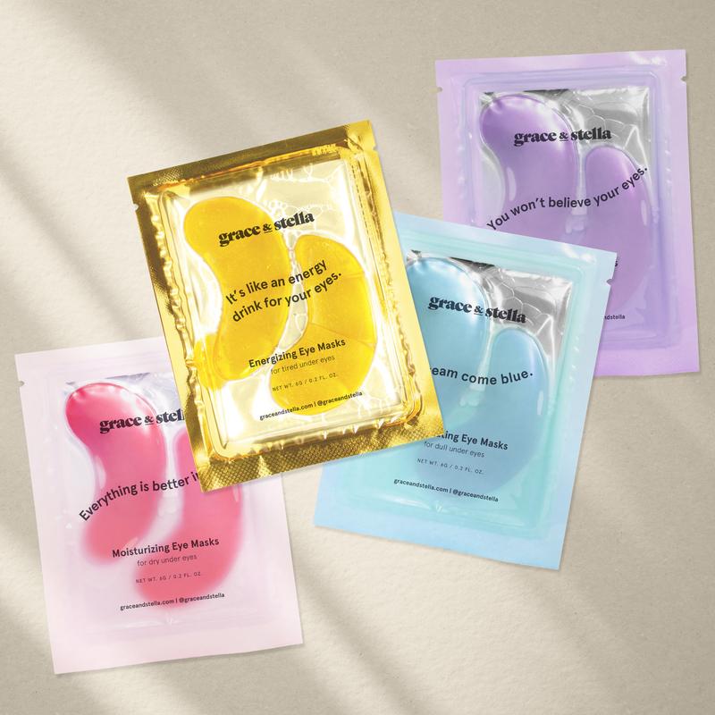 grace & stella under eye patches masks for dark circles, puffy eyes, wrinkles Gel Glycerin