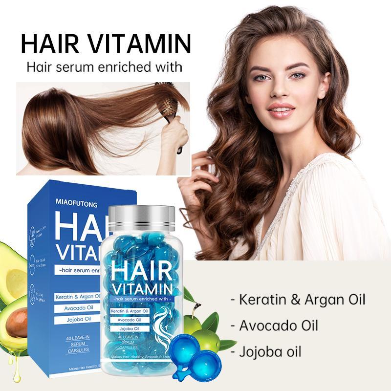 Hair Vitamin Capsule, 40pcs box Moisturizing Hair Serum for Women & Men, Deep Moisturizing Hair Care Product for Daily Use, Christmas Gift