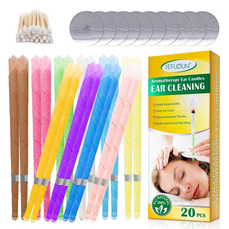 Wax Ear Candle, 20pcs set Ear Cleaning Candle, Ear Wax Removal Tool for Women & Men, Ear Care Product for Daily Use