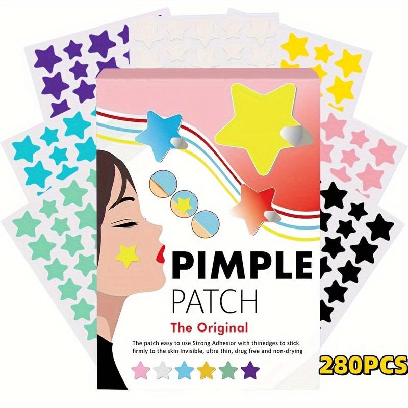 Star Shaped Acne Patch, 280pcs set Hydrocolloid Acne Patches for Face, Zit Patch, Acne Absorbing Cover Patch, Skin Care Product for Women & Men