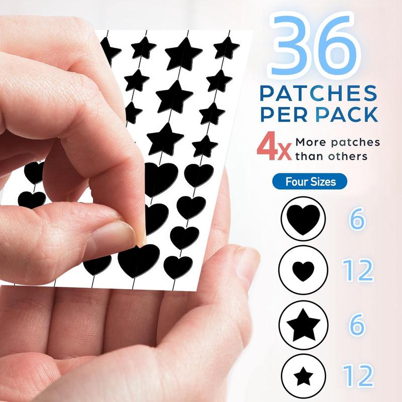 Star & Heart Hydrocolloid Acne Patches – 432 Count | Easy-Peel Acne Stickers for Fast Blemish Care | Cute, Gentle Skin Care for All Skin Types Redness Sensitive Skin Repair