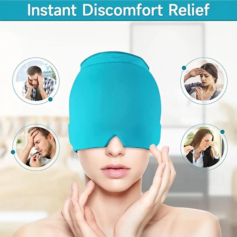 Ice Hat, Gel Ice Pack Headgear for Cooling & Hot Compress, Sleep Mask, Eye Mask, Cooling Headband for Face, Gifts for Women