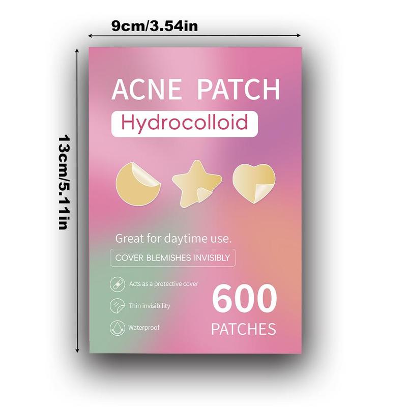 Hydrocolloid Acne Cover Patch, 600pcs box Invisible Acne Patches, Daily Skincare Product for Acne, Acne Clearing Products