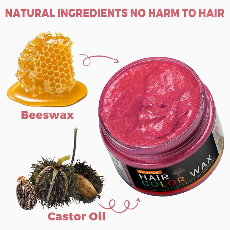 Temporary Hair Color Wax, Long-lasting Safe DIY Hair Color Cream, Easy To Wash Hair Dye Mud, Daily Party Cosplay Men & Women, Christmas, Christmas Gift