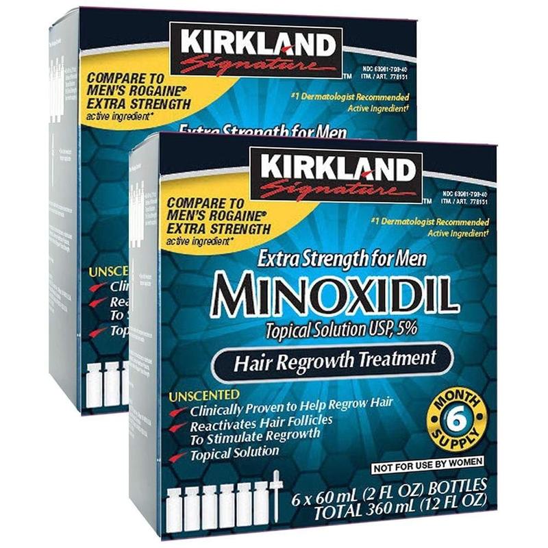 1 MONTH KIRKLAND MINOXIDIL 5% MENS HAIR LOSS REGROWTH GENERIC TREATMENT Hair Care Pack Daily Comfort