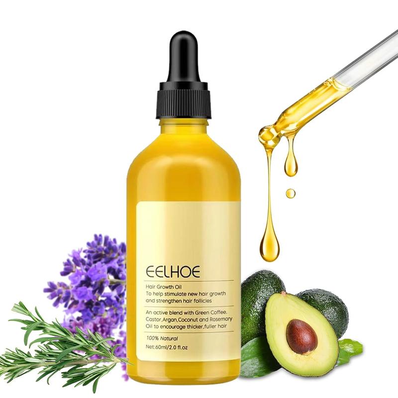 Veganic Natural  Hair Growth Oil, Rosemary Oil for Hair Growth Organic, Rosemary Hair Growth Oil for Dry Damaged Hair and Growth Thin Hair, Brown