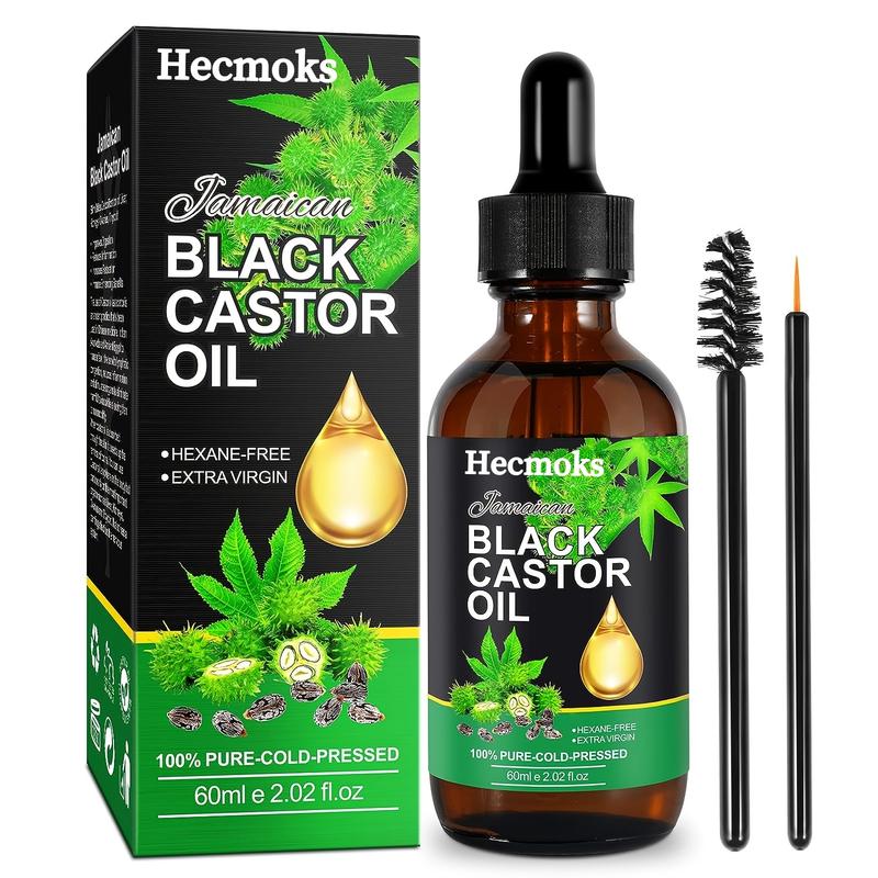 Hecmoks Jamaican Black Castor Oil, Cold Pressed, Thick. Available in 1-3 Bottles. Glass Bottle with Dropper. Sizes: 2.02fl.oz & 4.02fl.oz Haircare Organic