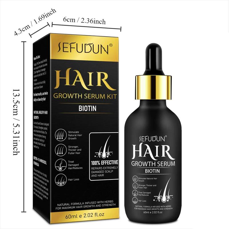 Serum with Micro Needle Roller, 1 Box  Comfort Hair Thickening & Lengthening Serum, Men and Women Hair Care Product