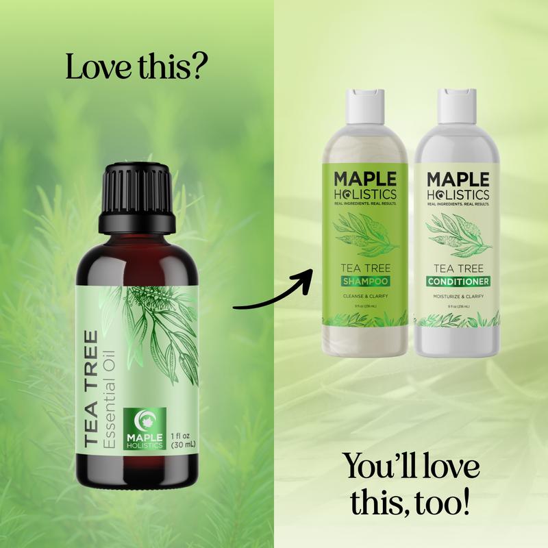 Maple Holistics Tea Tree Essential Oil for Hair, Skin, Nails and More Haircare Hydrating Moisturizer