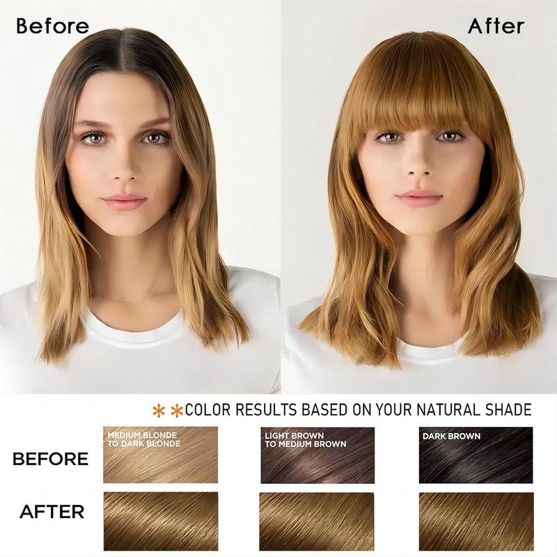 Instant Blonde Brown 3-in-1 Hair Dye Shampoo , Colors in 10-15 mins, 100% Coverage for All Hair Types,Haircare ,16,9Fl Oz 500ml