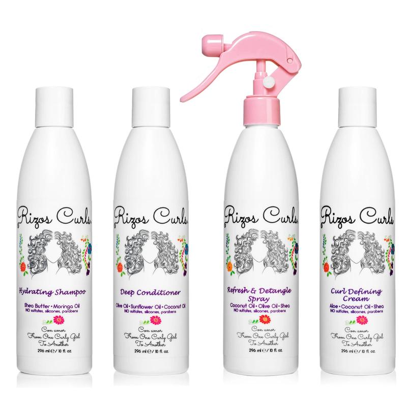 The Complete Rizos Curls 4-Step Bundle For Curly, Coily and Wavy Hair Gentle Nourishing Haircare