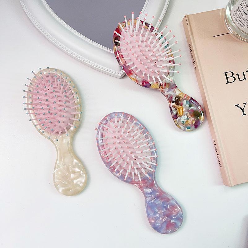 Colorful Hair Brush, Aesthetic Scalp Massage Comb, Hair Detangling & Styling Tool For Women