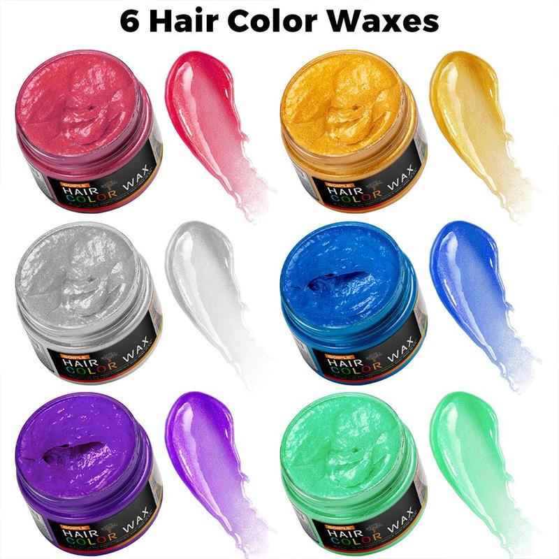 Temporary Hair Color Wax, Long-lasting Safe DIY Hair Color Cream, Easy To Wash Hair Dye Mud, Daily Party Cosplay Men & Women, Christmas, Christmas Gift