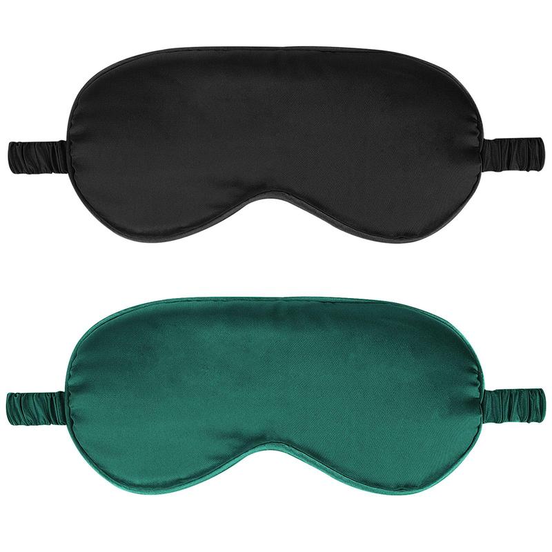 2pcs Satin Sleep Eye Masks, Elastic Blackout Eye Masks, Eye Covers For Travel & Nap