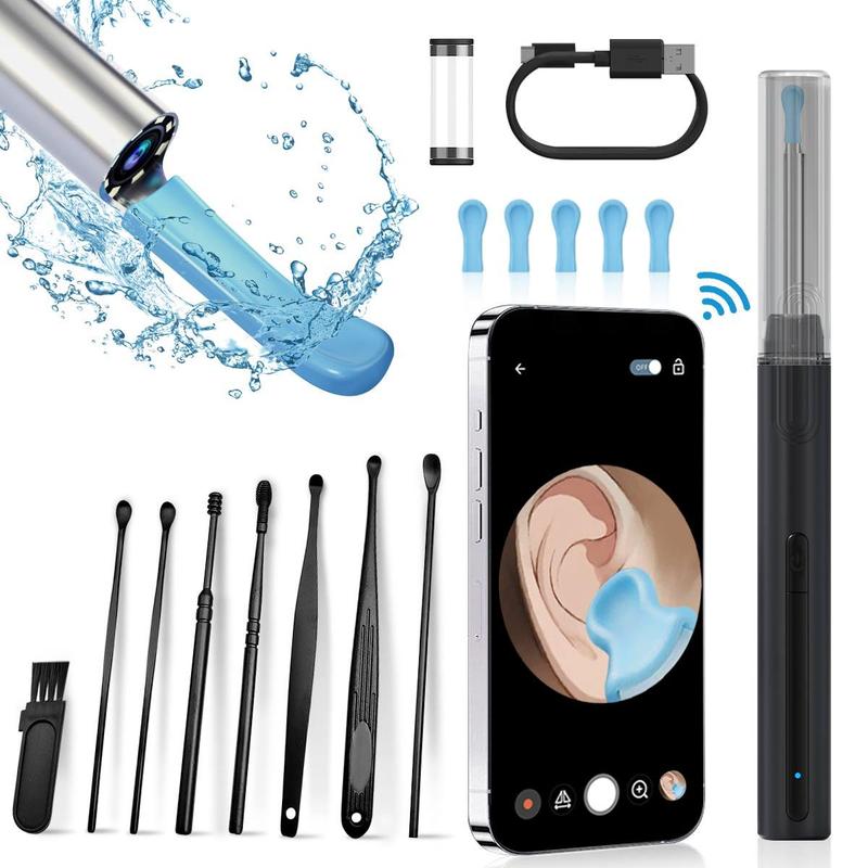 Intelligent Visual Ear Scoop, 1 Box Ear Wax Removal Kit, Ear Cleaner with Camera, HD Ear Scope, Earwax Removal Kit for iOS and Android