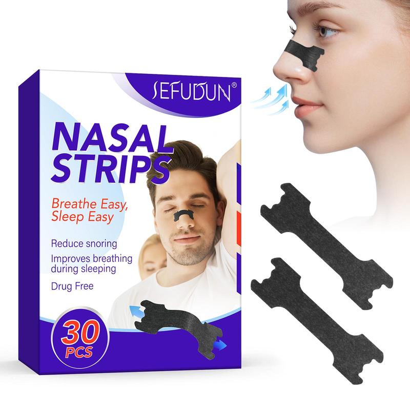 Nasal Strips, 30pcs box Durable Multi-functional Nasal Dilator, Sleep Nose Mask, Relieve Nasal Congestion, Snoring, Breathe More Smoothly