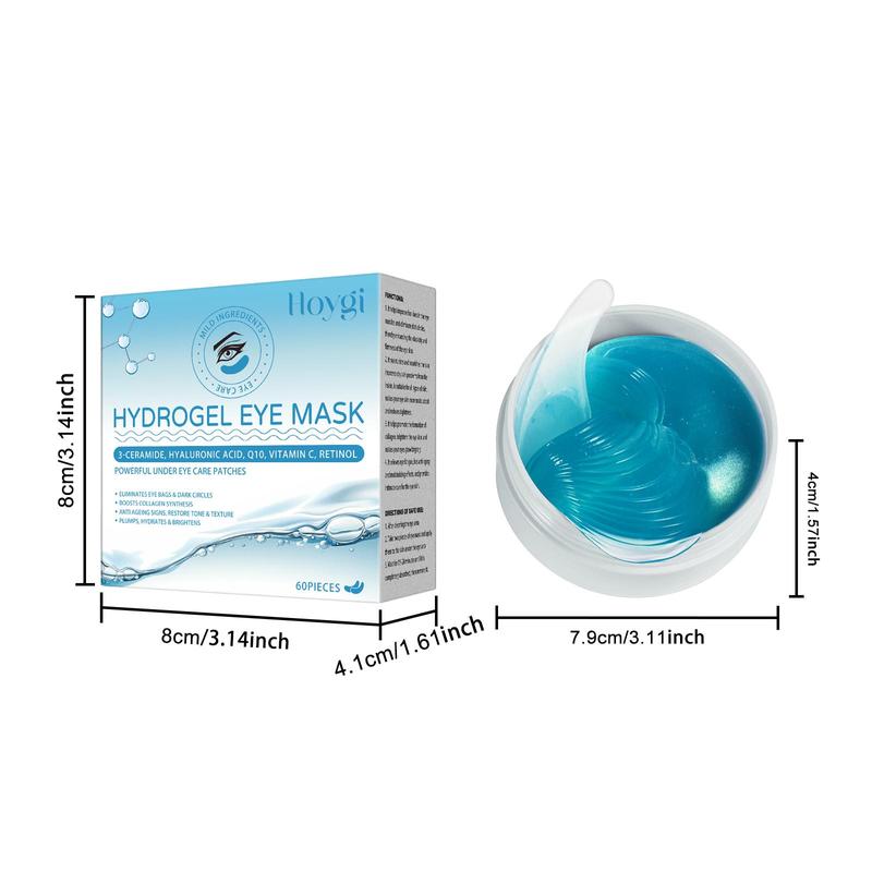 Hyaluronic Acid Eye Mask, 60pcs box Moisturizing Eye Mask, Eye Care Mask, Eye Skin Firming & Lifting Mask, Eye Care Product for Women & Men