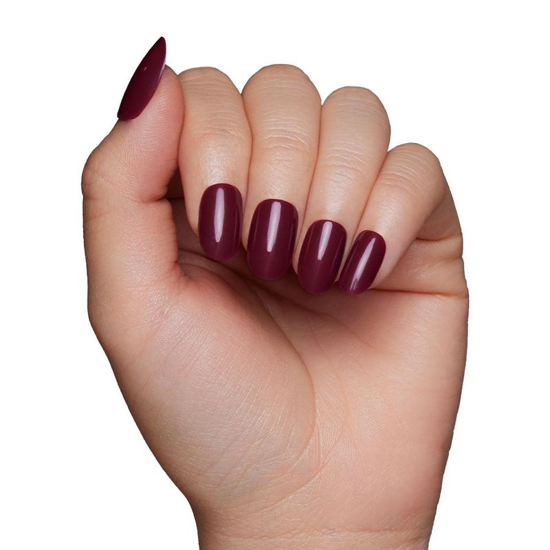 Glamnetic | Berry Maroon Glossy Short Round Press-on Nails Nail Art Nail Care Manicure