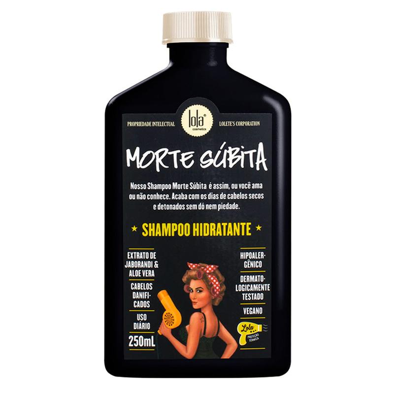 Lola From Rio Morte Subita Moisturizing Shampoo For Dry And Damaged Hair That Has Been Chemically Treated, For All Hair Types Vegan Cruelty-free Paraben-free Sulfate-free  8.45 Fl Oz