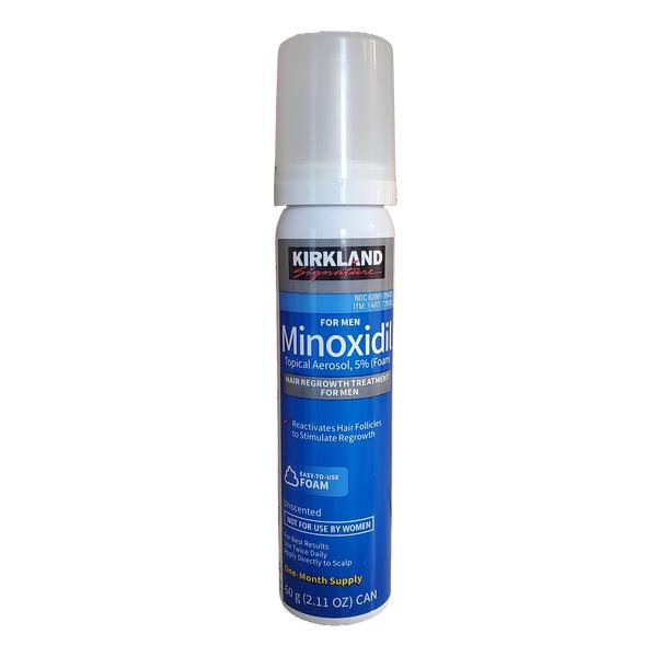 Kirkland Signature Minoxidil 5% Foam for Men Hair Regrowth Treatment, 1 to 6 Months, Hair Care Comfort, Regrowth Solution